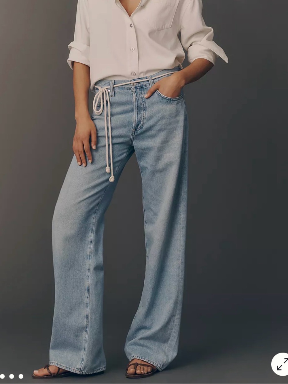 Citizens Of Humanity Light Blue Wide-Leg Jeans